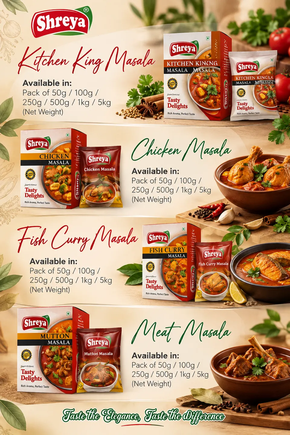 Shreya Agro Foods Chicken & Meat Masalas