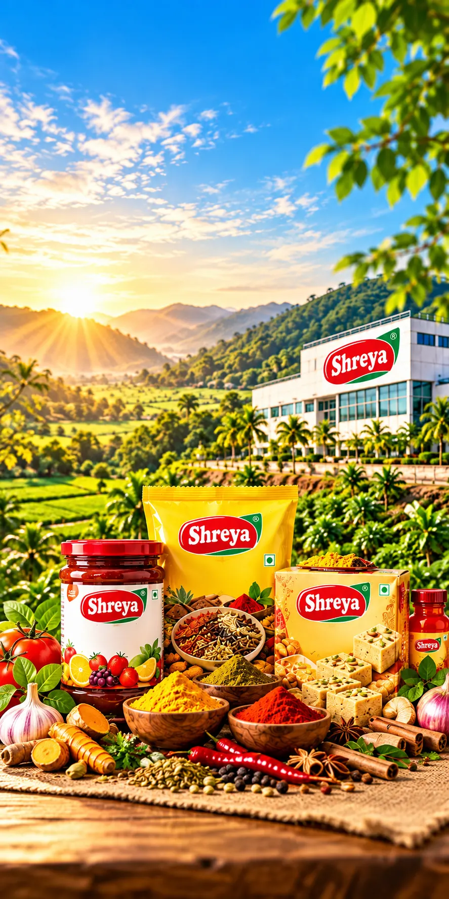Shreya manufacturing facility surrounded by greenery