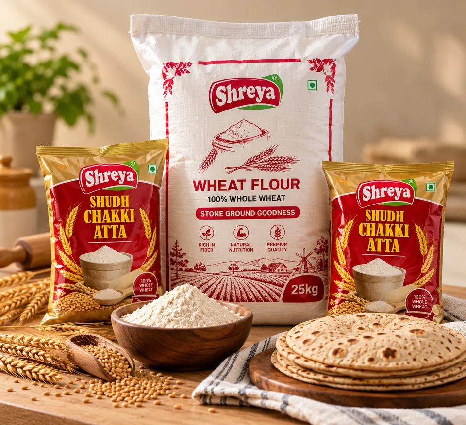 Shreya Agro Foods — Shreya wheat flour and everyday staples